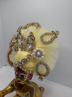 Light (Pastel) Color Heavy Pagdi for Ladoo Gopal Ji | Handcrafted Royal Turban for Bal Gopal Idol