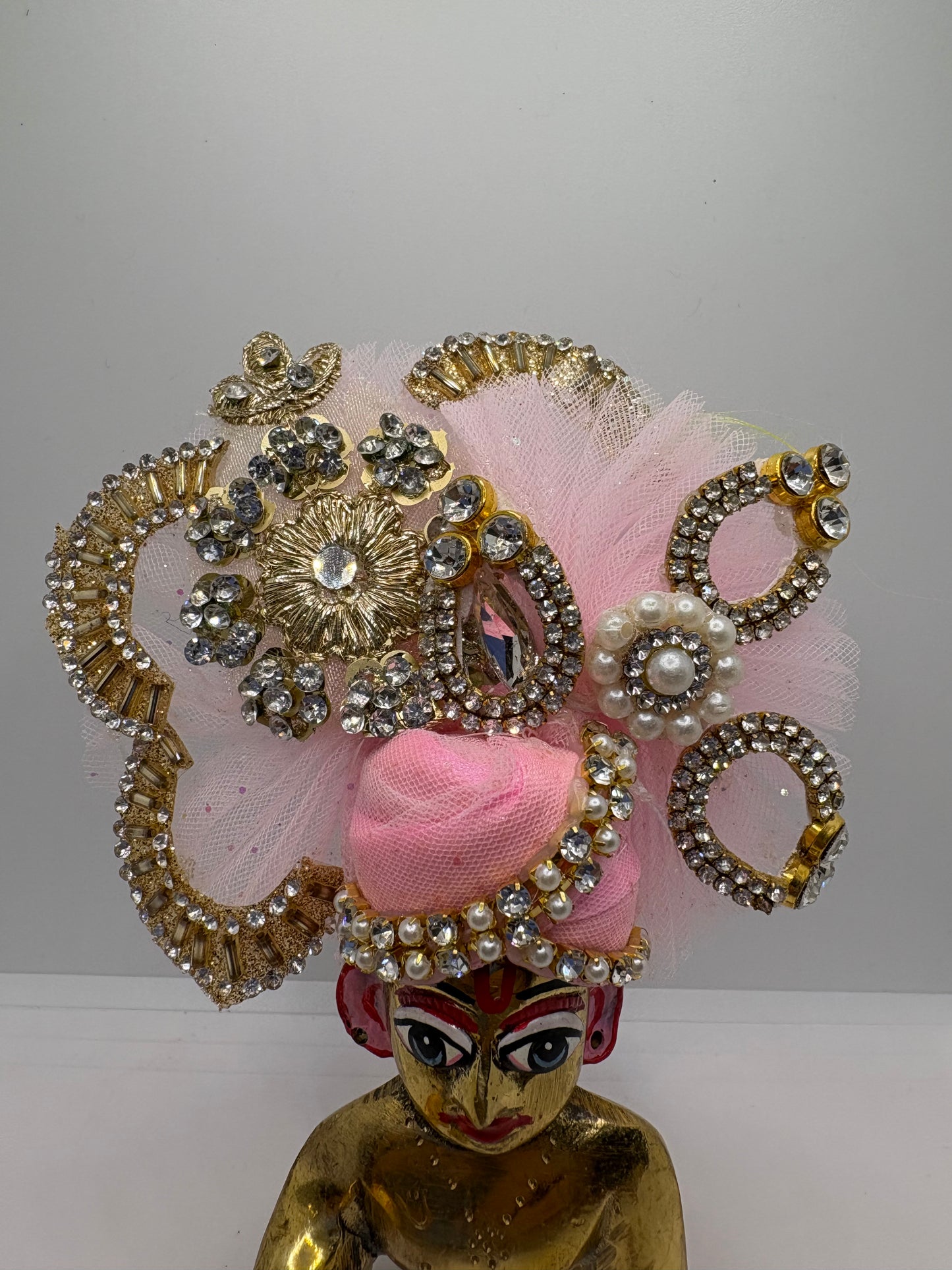 Light (Pastel) Color Heavy Pagdi for Ladoo Gopal Ji | Handcrafted Royal Turban for Bal Gopal Idol