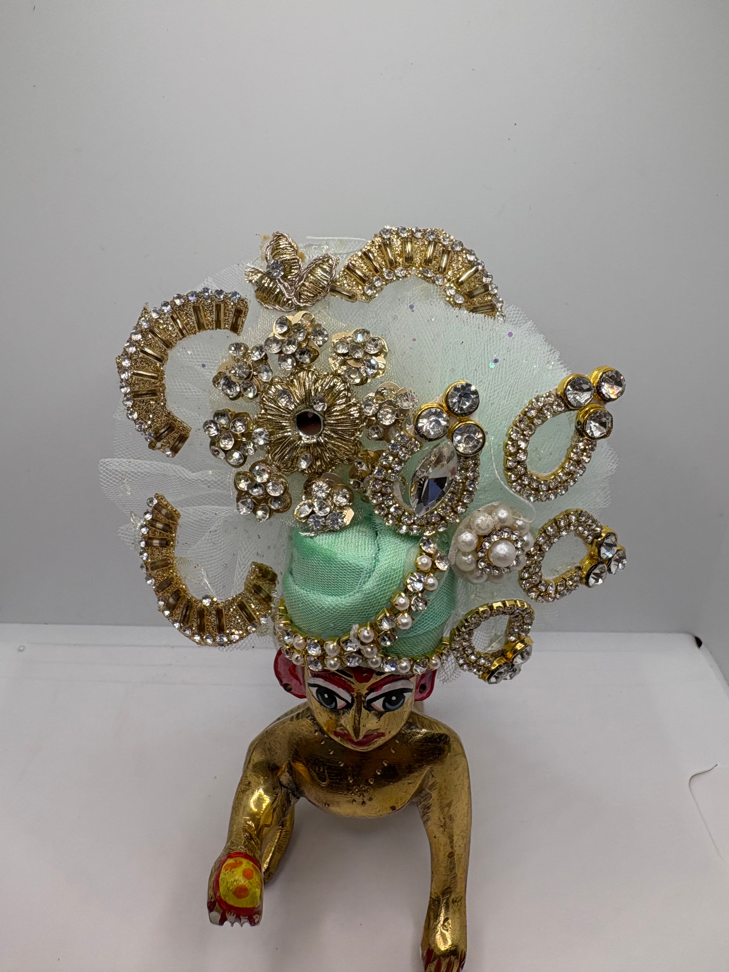 Light (Pastel) Color Heavy Pagdi for Ladoo Gopal Ji | Handcrafted Royal Turban for Bal Gopal Idol