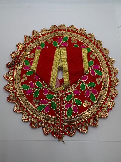 Laddu Gopal Embroidery Dress | Size (2No. - 4No.) | Handcrafted Traditional Vastra for Bal Gopal Idol