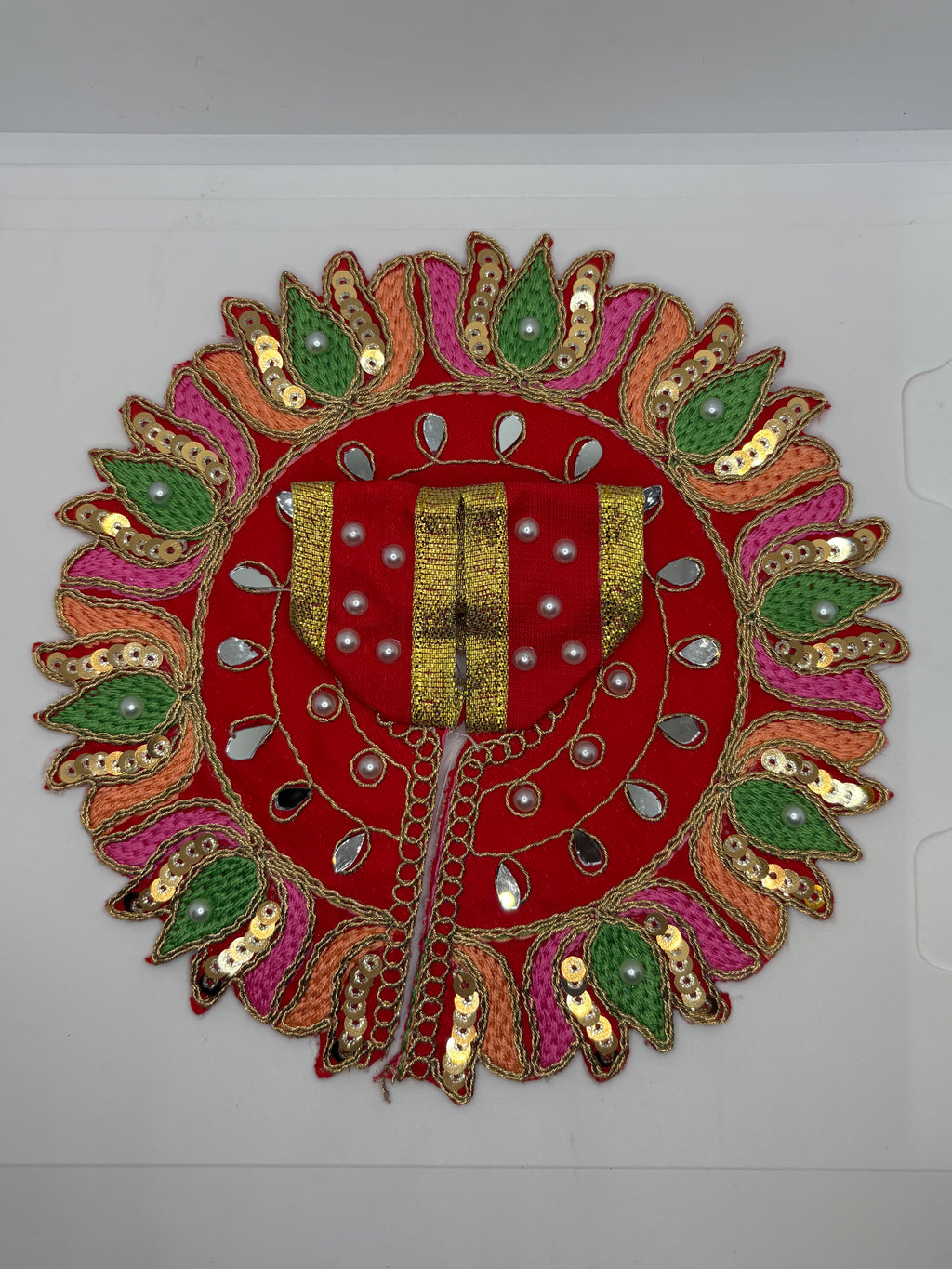 Laddu Gopal Embroidery Dress | Size (2No. - 3No.) | Handcrafted Traditional Vastra for Bal Gopal Idol