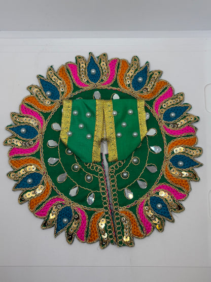 Laddu Gopal Embroidery Dress | Size (2No. - 3No.) | Handcrafted Traditional Vastra for Bal Gopal Idol