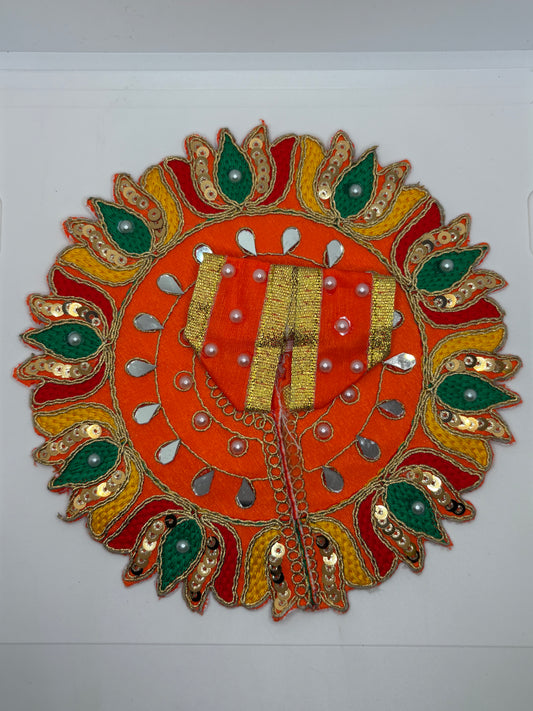 Laddu Gopal Embroidery Dress | Size (2No. - 3No.) | Handcrafted Traditional Vastra for Bal Gopal Idol