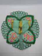 Radhe Print Laddu Gopal Embroidery Dress | Premium Vastra for Bal Gopal with Traditional Radha Rani Motif