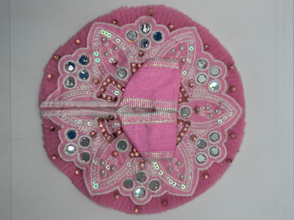 Pastel Color Laddu Gopal Embroidery Dress | Size(2no,-3no.) | Elegant Vastra for Bal Gopal Idol