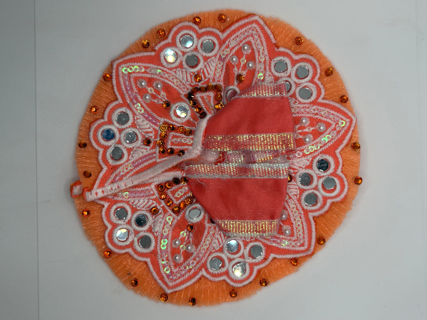 Pastel Color Laddu Gopal Embroidery Dress | Size(2no,-3no.) | Elegant Vastra for Bal Gopal Idol