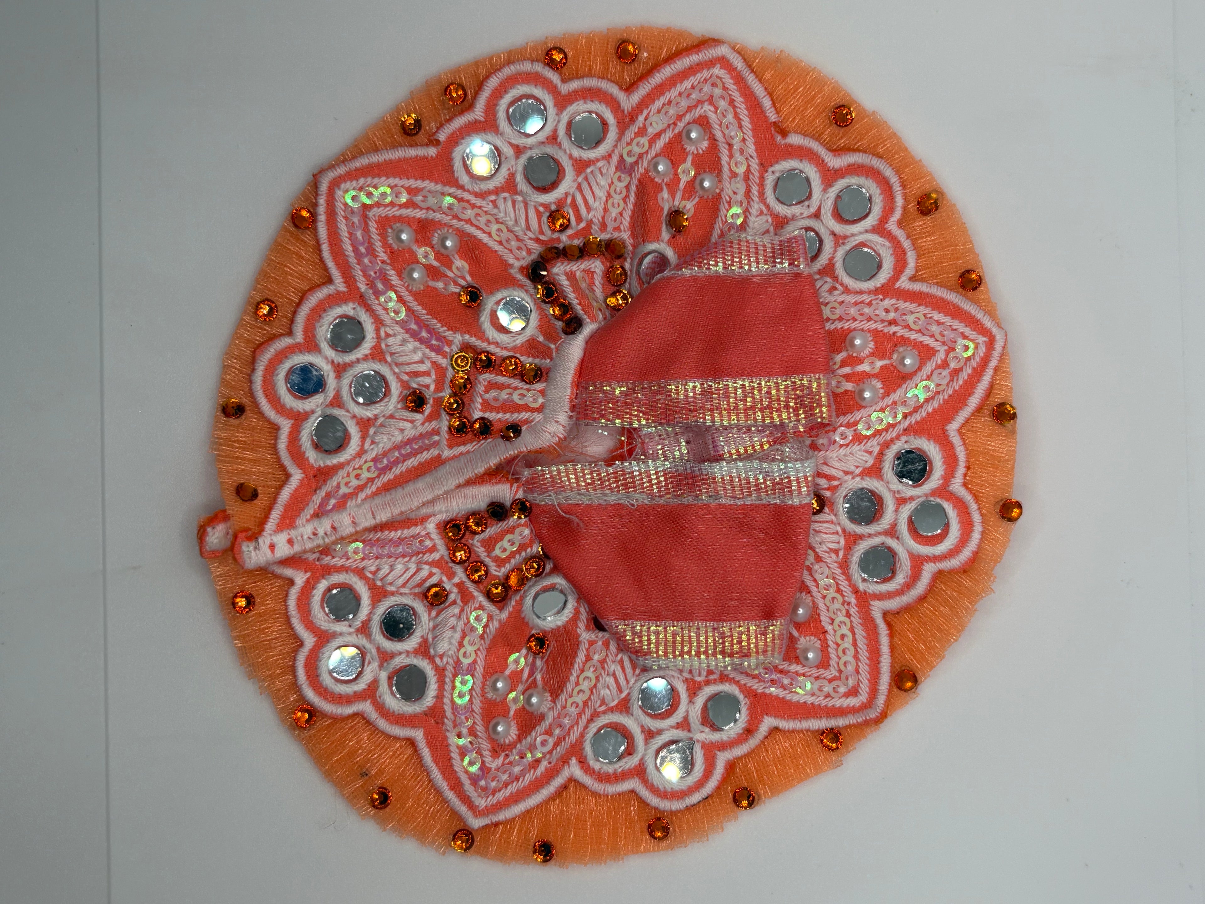 Pastel Color Laddu Gopal Embroidery Dress | Size(2no,-3no.) | Elegant Vastra for Bal Gopal Idol