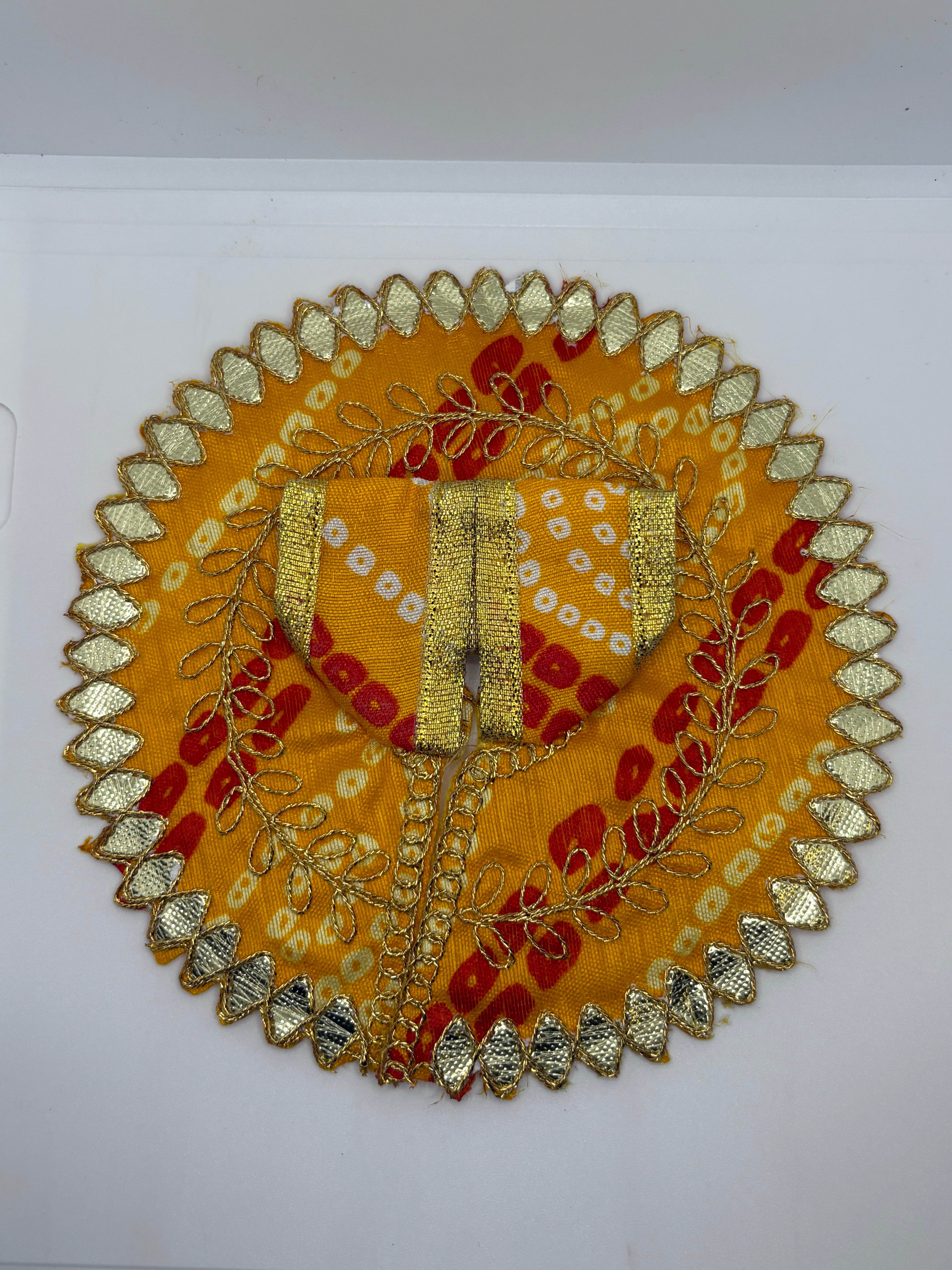 Chunari Print Laddu Gopal Embroidery Dress | Traditional Vastra with Rajasthani Touch for Bal Gopal Idol