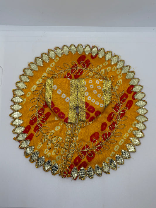 Chunari Print Laddu Gopal Embroidery Dress | Traditional Vastra with Rajasthani Touch for Bal Gopal Idol