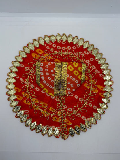 Chunari Print Laddu Gopal Embroidery Dress | Traditional Vastra with Rajasthani Touch for Bal Gopal Idol
