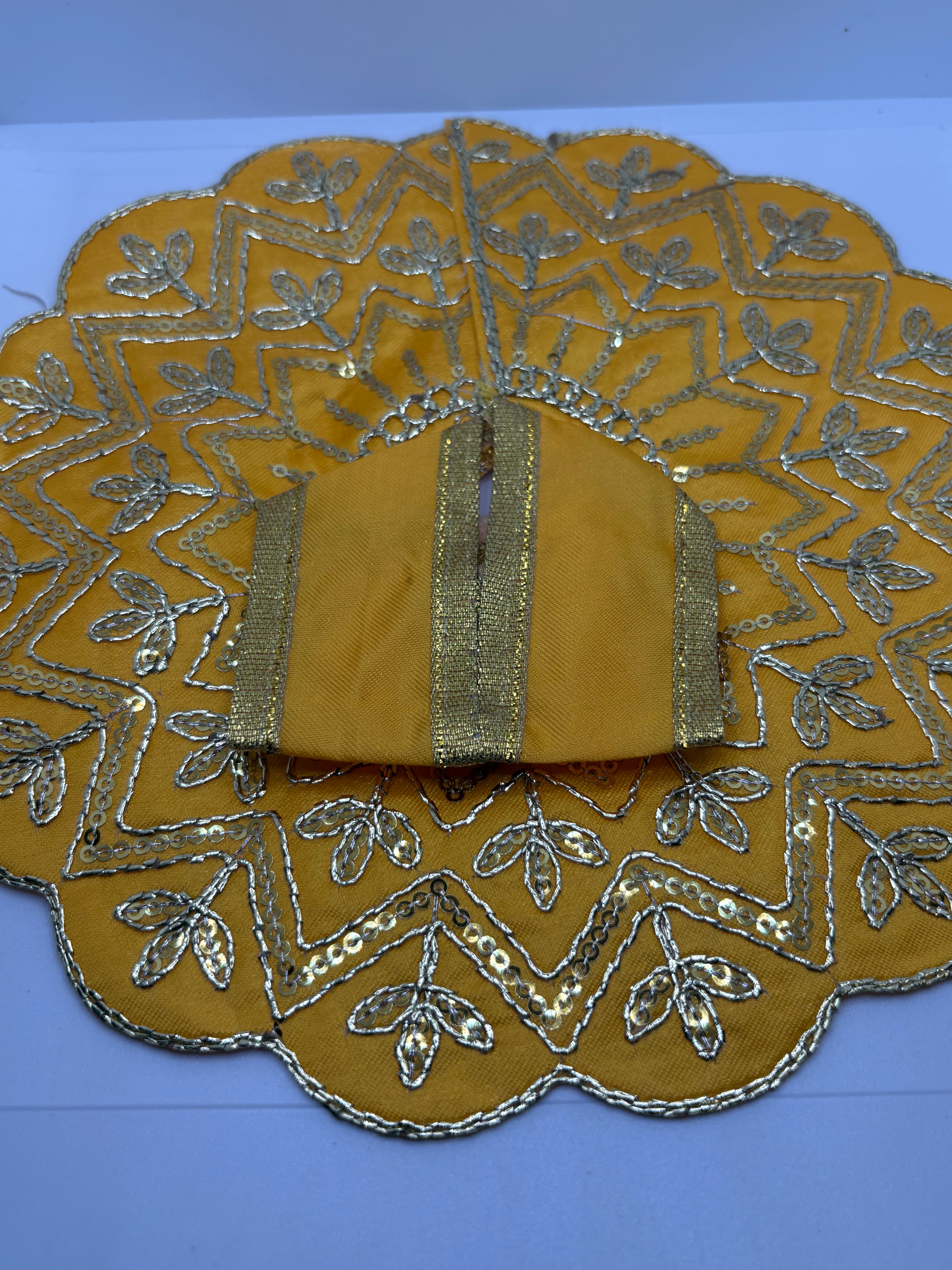 Laddu Gopal Embroidery Dress | Handcrafted Traditional Vastra for Bal Gopal Idol