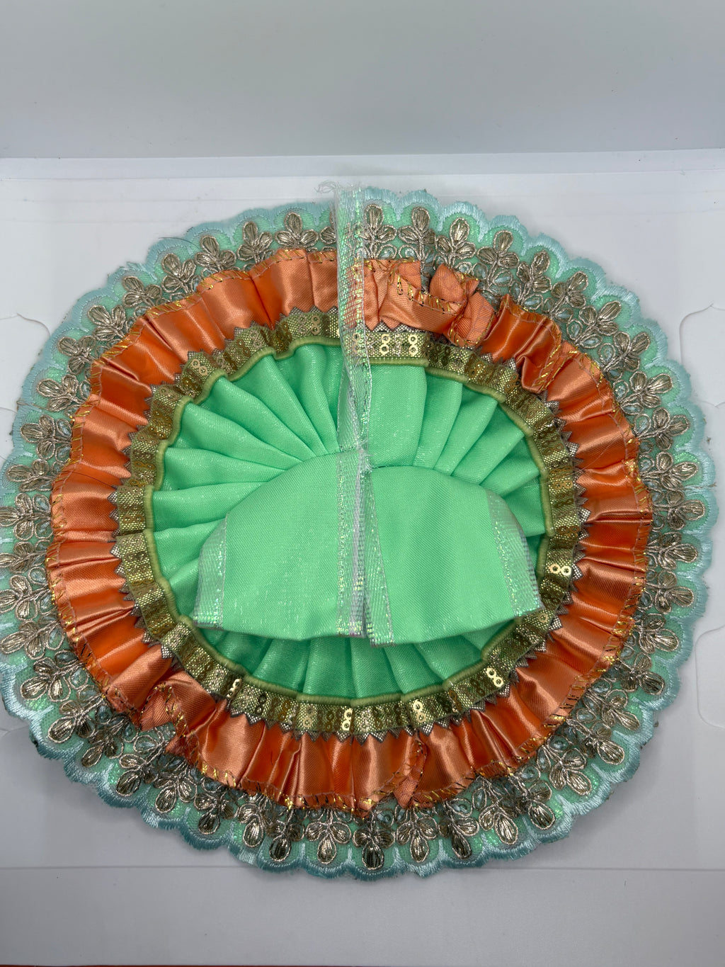 Double Color Laddu Gopal Embroidery Dress | Dual-Tone Traditional Vastra for Bal Gopal Idol