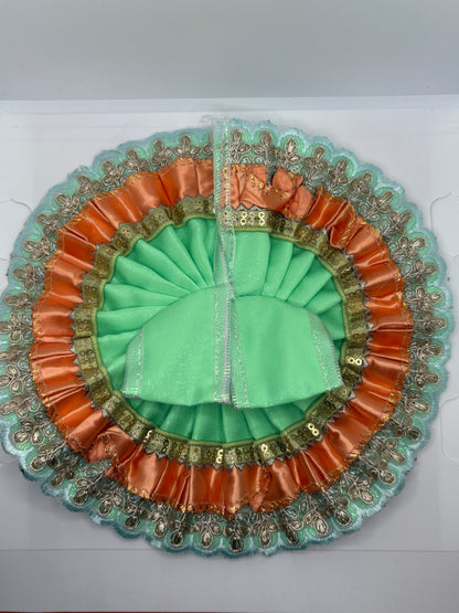 Double Color Laddu Gopal Embroidery Dress | Dual-Tone Traditional Vastra for Bal Gopal Idol