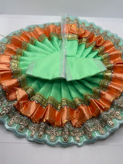 Double Color Laddu Gopal Embroidery Dress | Dual-Tone Traditional Vastra for Bal Gopal Idol