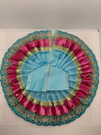 Double Color Laddu Gopal Embroidery Dress | Dual-Tone Traditional Vastra for Bal Gopal Idol