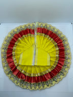 Double Color Laddu Gopal Embroidery Dress | Dual-Tone Traditional Vastra for Bal Gopal Idol