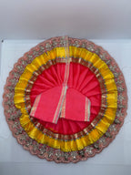 Double Color Laddu Gopal Embroidery Dress | Dual-Tone Traditional Vastra for Bal Gopal Idol