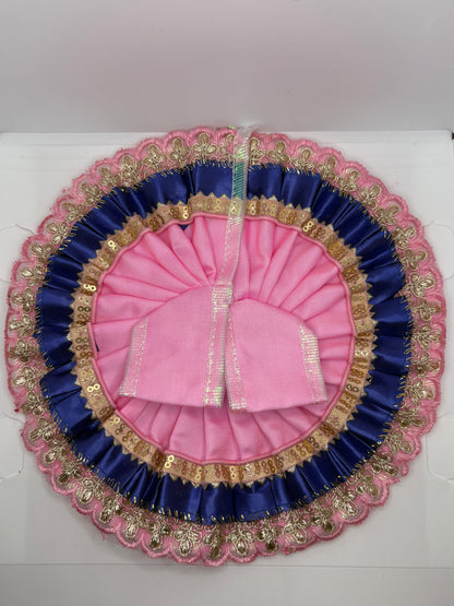 Double Color Laddu Gopal Embroidery Dress | Dual-Tone Traditional Vastra for Bal Gopal Idol