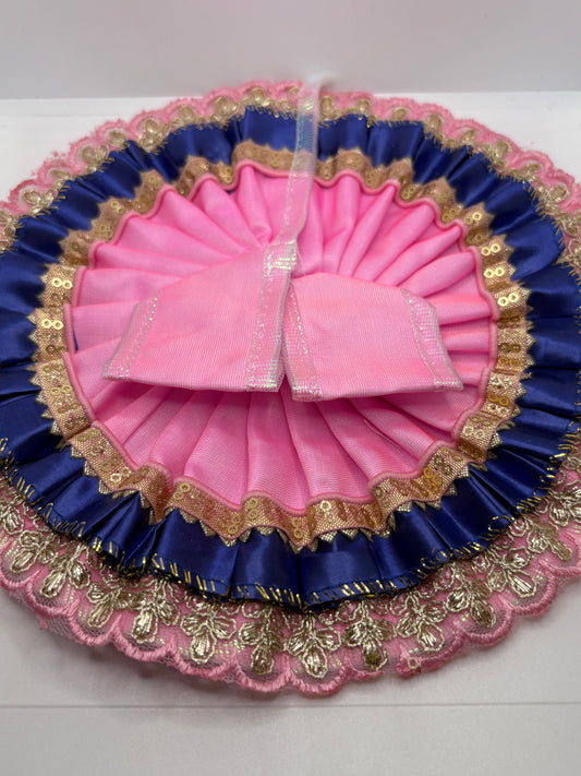 Double Color Laddu Gopal Embroidery Dress | Dual-Tone Traditional Vastra for Bal Gopal Idol