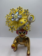 Pastel Floral Pagdi for Laddu Gopal Ji | Elegant Crown for Divine Shringar
