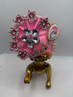 Pastel Floral Pagdi for Laddu Gopal Ji | Elegant Crown for Divine Shringar