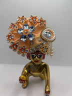 Pastel Floral Pagdi for Laddu Gopal Ji | Elegant Crown for Divine Shringar