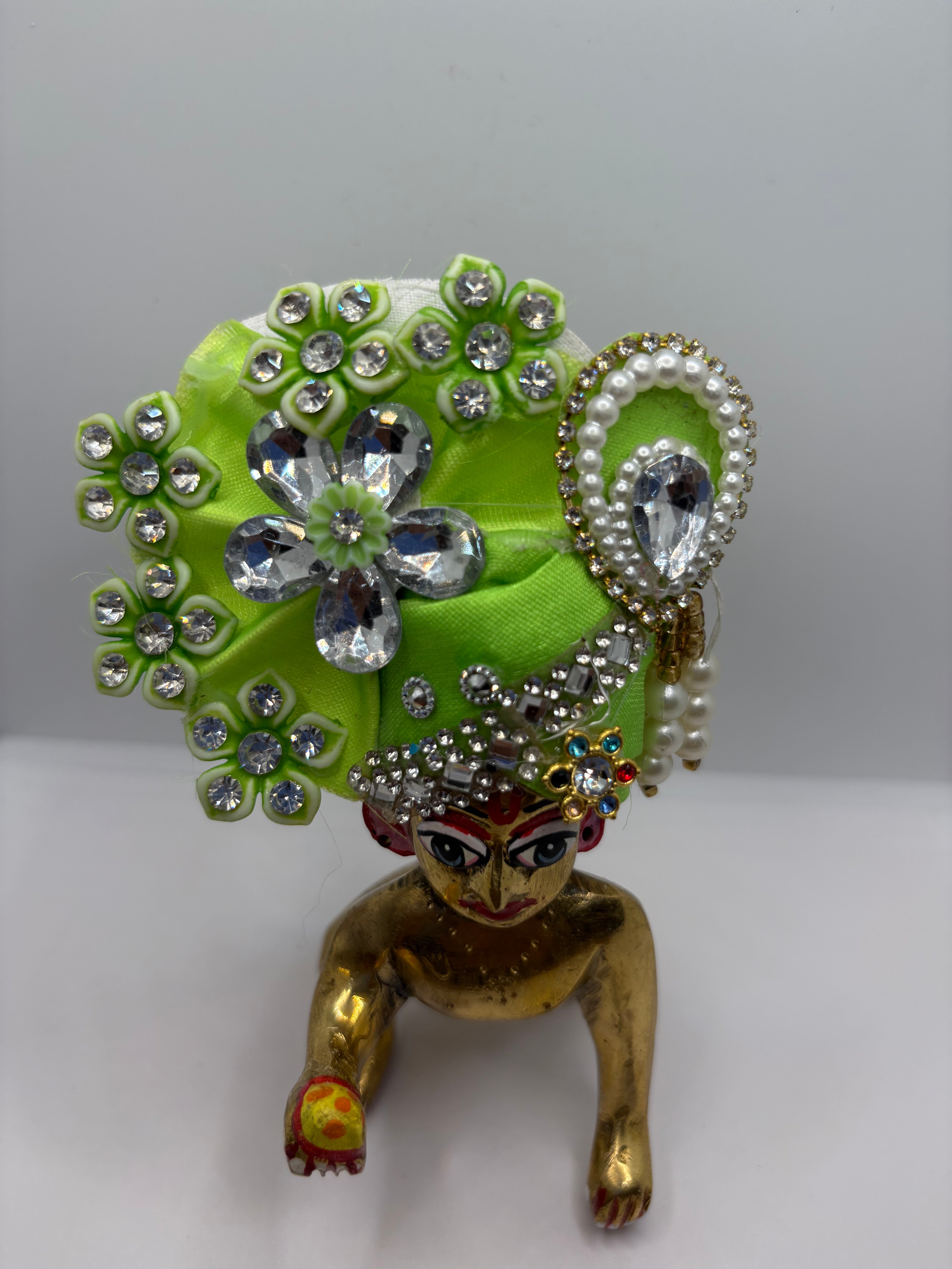 Pastel Floral Pagdi for Laddu Gopal Ji | Elegant Crown for Divine Shringar