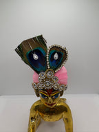 Beautiful Stone Peacock Feather Decorated Mukut