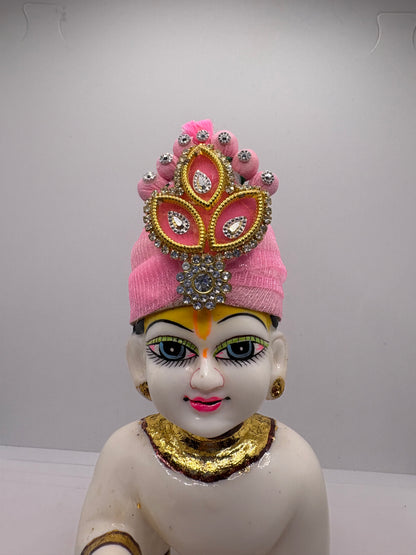 Beautiful Stone Decorated Mukut for Kanha Ji | Handcrafted Royal Crown for Laddu Gopal Ji