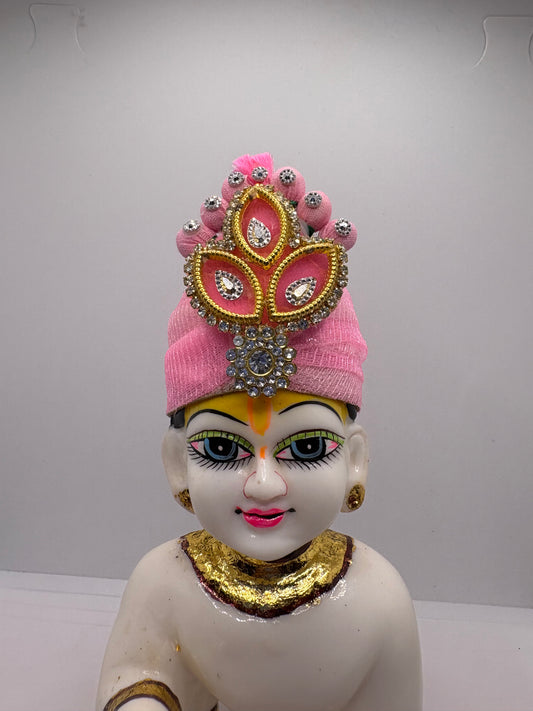 Beautiful Stone Decorated Mukut for Kanha Ji | Handcrafted Royal Crown for Laddu Gopal Ji