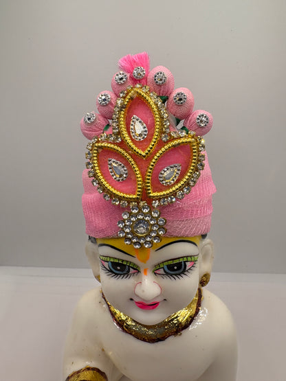 Beautiful Stone Decorated Mukut for Kanha Ji | Handcrafted Royal Crown for Laddu Gopal Ji