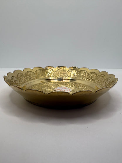 Bhog Plate Brass (Petal) Heavy