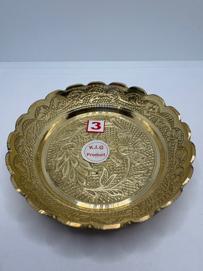 Bhog Plate Brass (Petal) Heavy