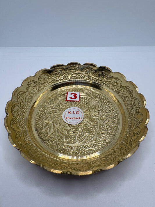Bhog Plate Brass (Petal) Heavy