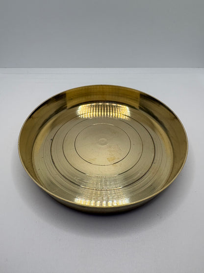 Bhog Plane Plate - Brass (Petal)