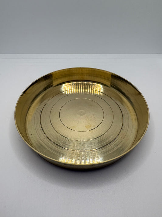 Bhog Plane Plate - Brass (Petal)