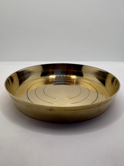 Bhog Plane Plate - Brass (Petal)