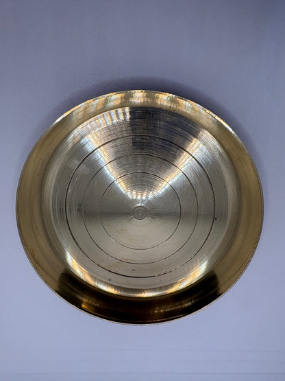 Bhog Plane Plate - Brass (Petal)