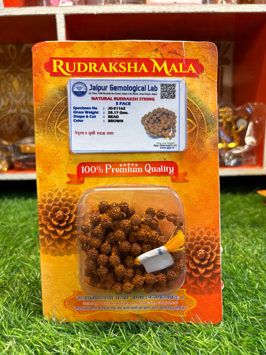 5 Mukhi Rudraksha Mala – Divine Protection & Daily Wellness