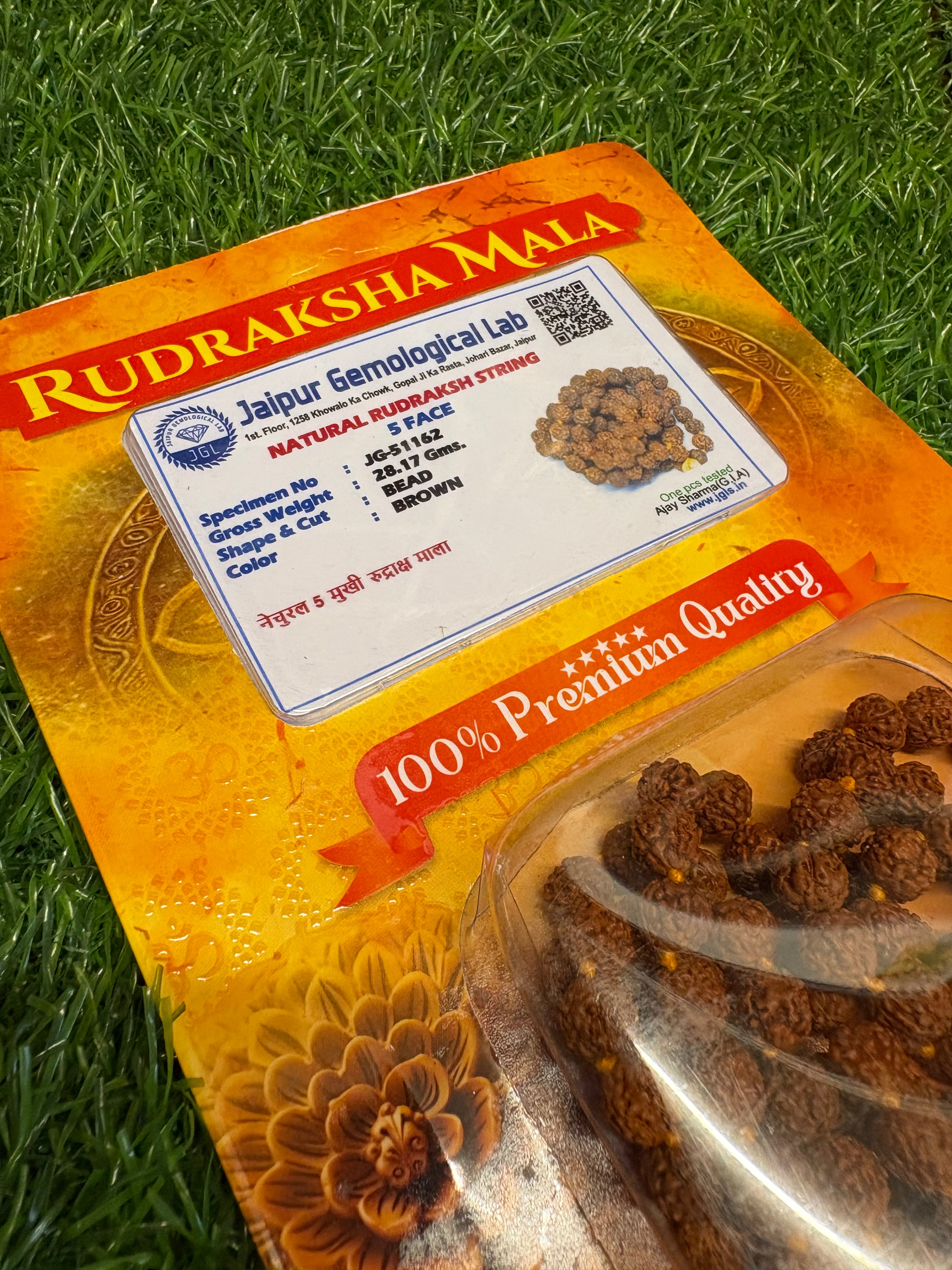 5 Mukhi Rudraksha Mala (8mm)