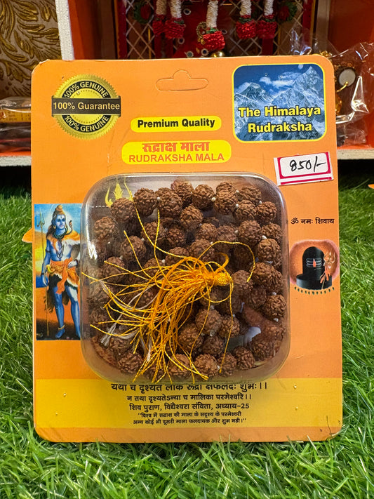5 Mukhi Rudraksha Mala (6mm) – Divine Protection & Daily Wellness