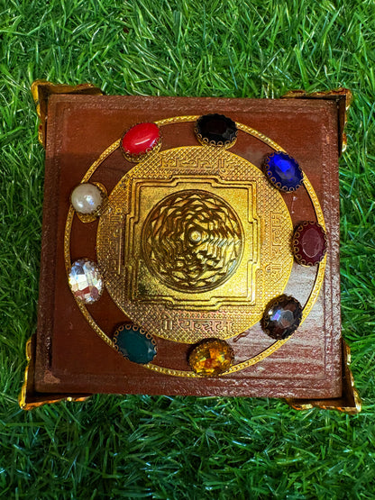 Navgrah Stones Chowki with Shree Yantra
