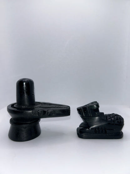 Black Stone Shivling with Nandi ji