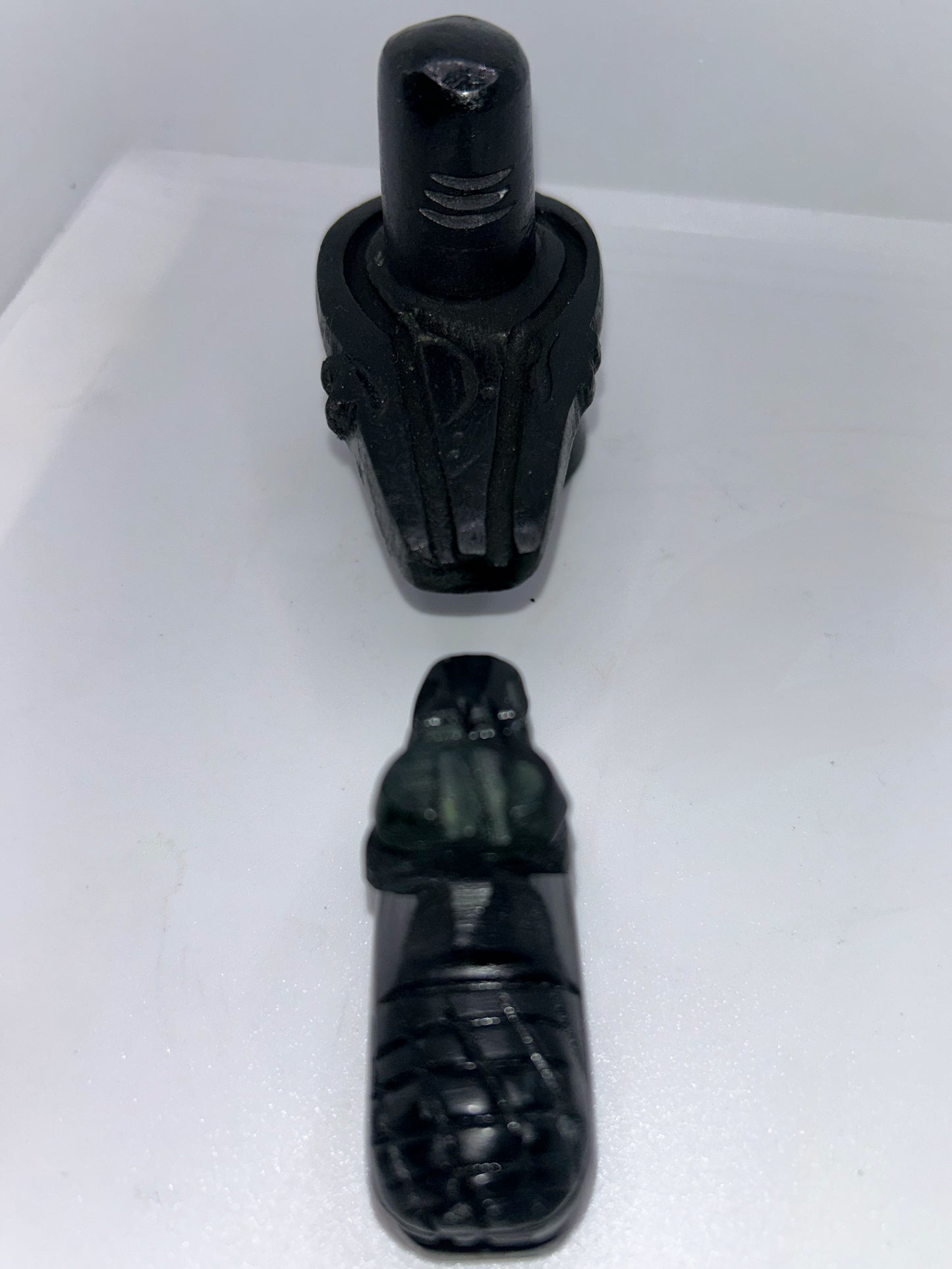 Black Stone Shivling with Nandi ji
