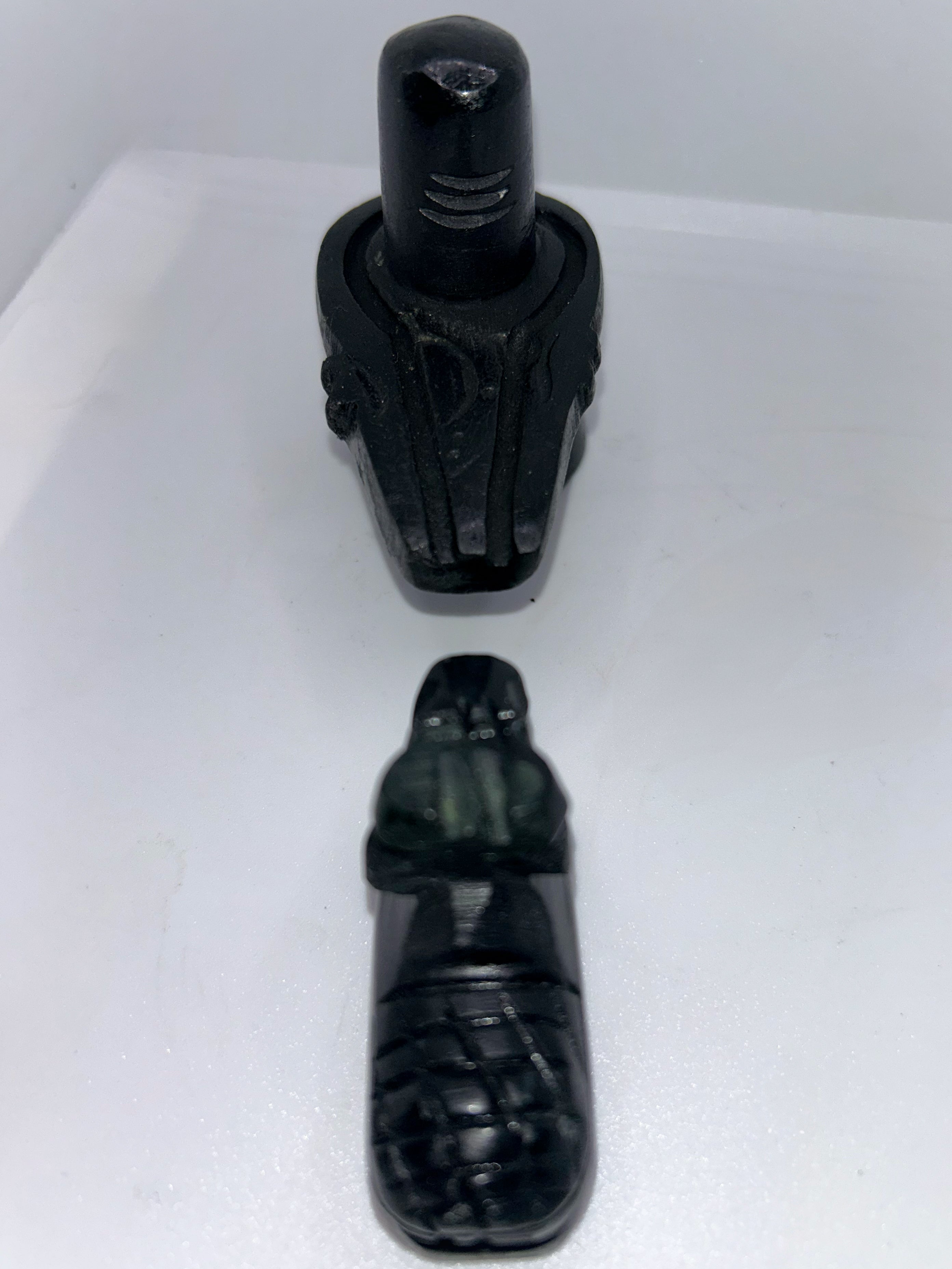 Black Stone Shivling with Nandi ji
