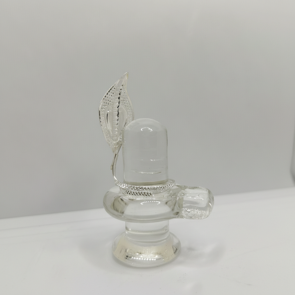 Sphatik Shivling with Naag