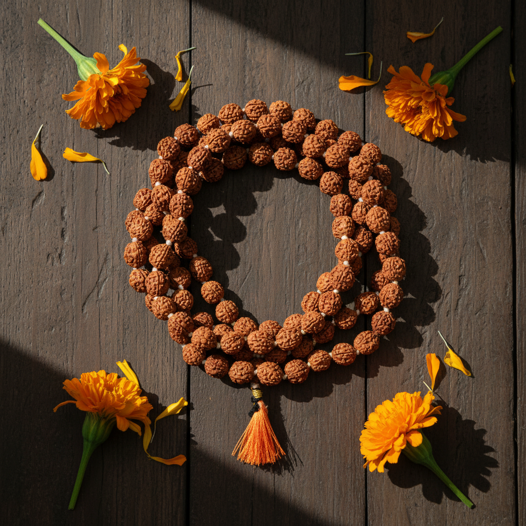 5 Mukhi Rudraksha Mala (8mm)