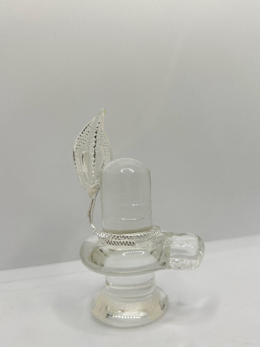 Sphatik Shivling with Naag