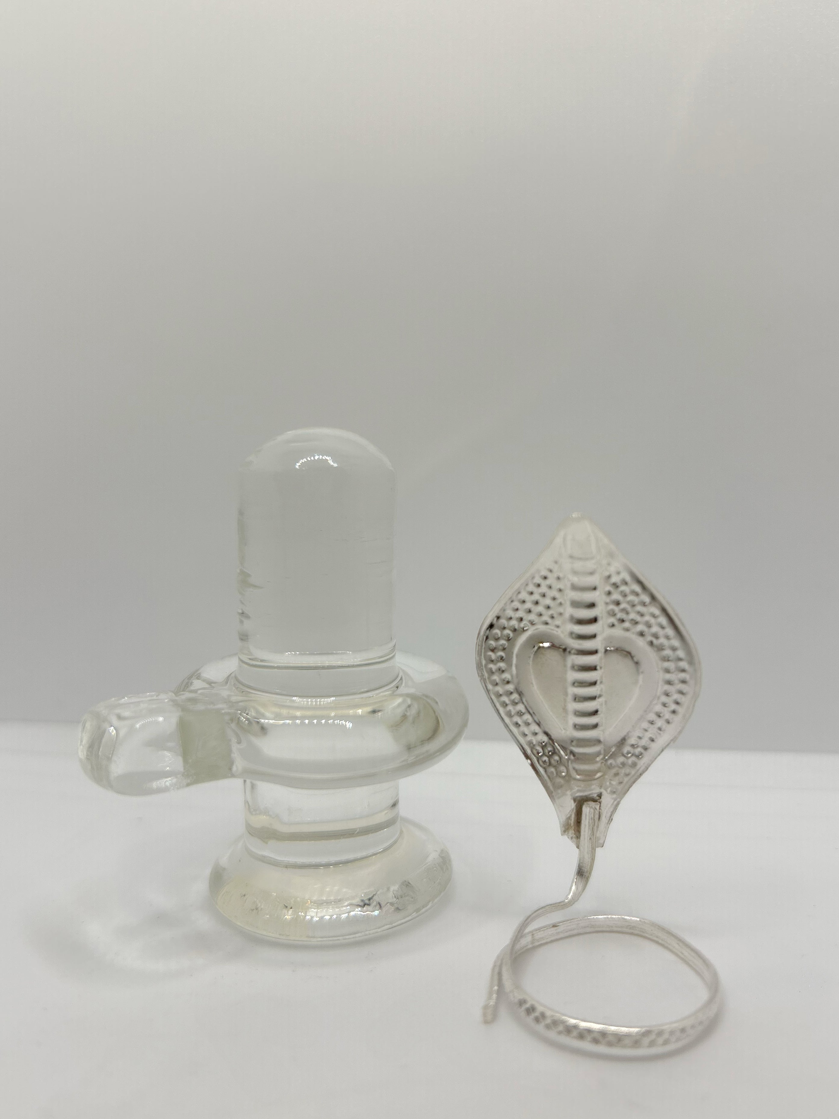 Sphatik Shivling with Naag