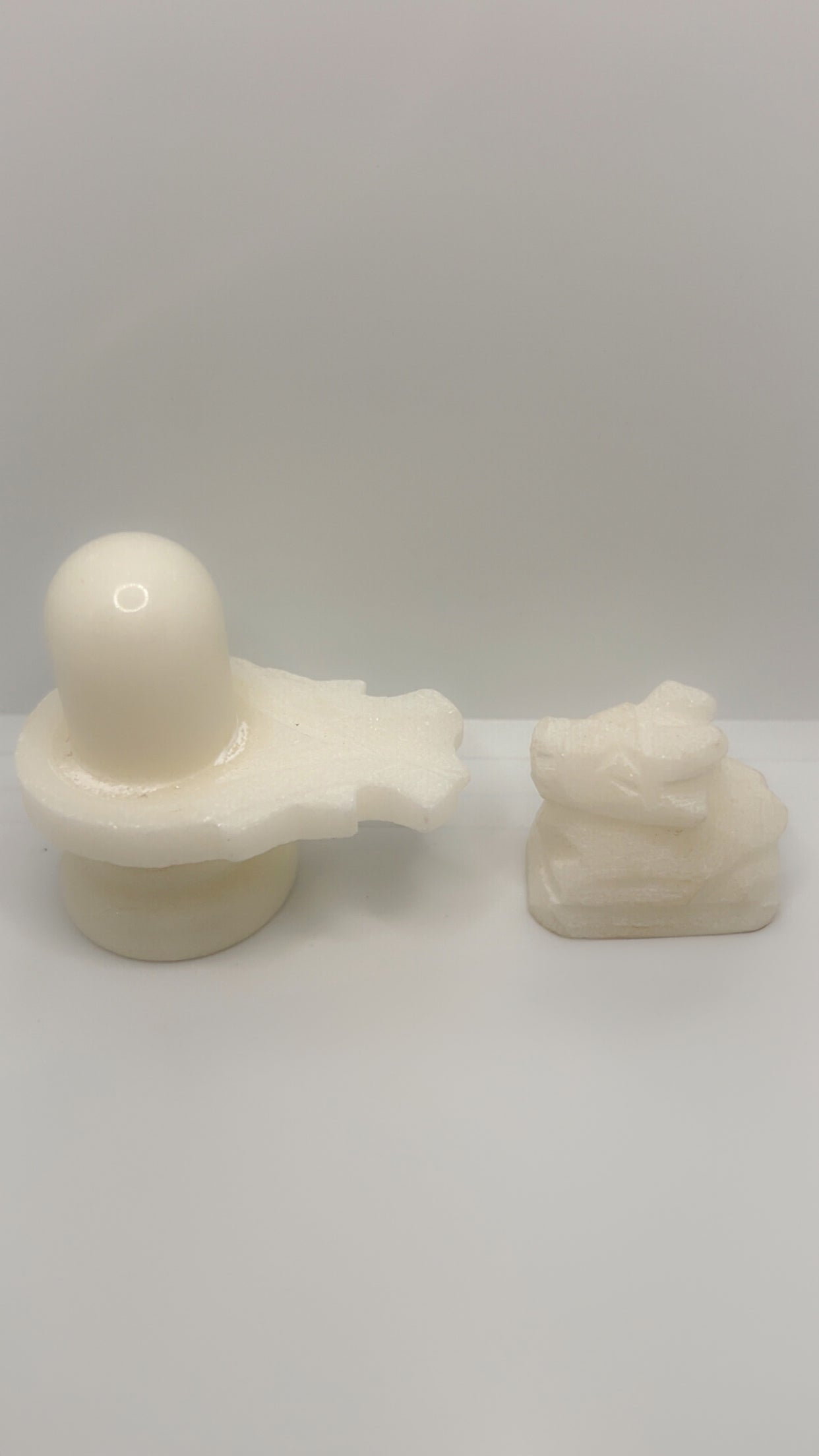 White Marble Shivling with Nandi ji